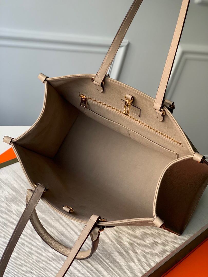 LV M45494 Louis Vuitton ONTHEGO MM Bag M45495 Cream and Beige