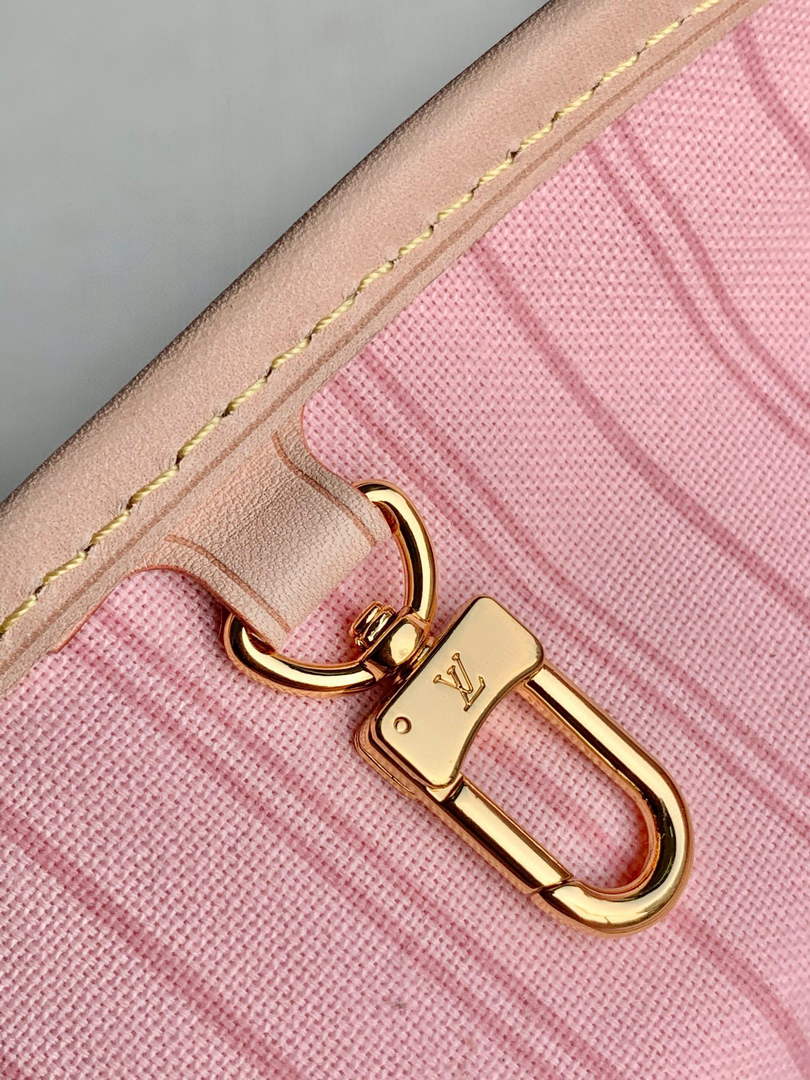Louis Vuitton LV N41363 Neverfull PM Damier Azur Pink
