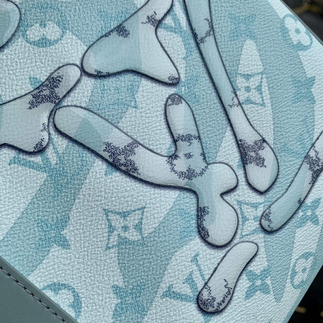 LV M22570 Louis Vuitton Keepall Bandouli��re 50 Bag Crystal Blue