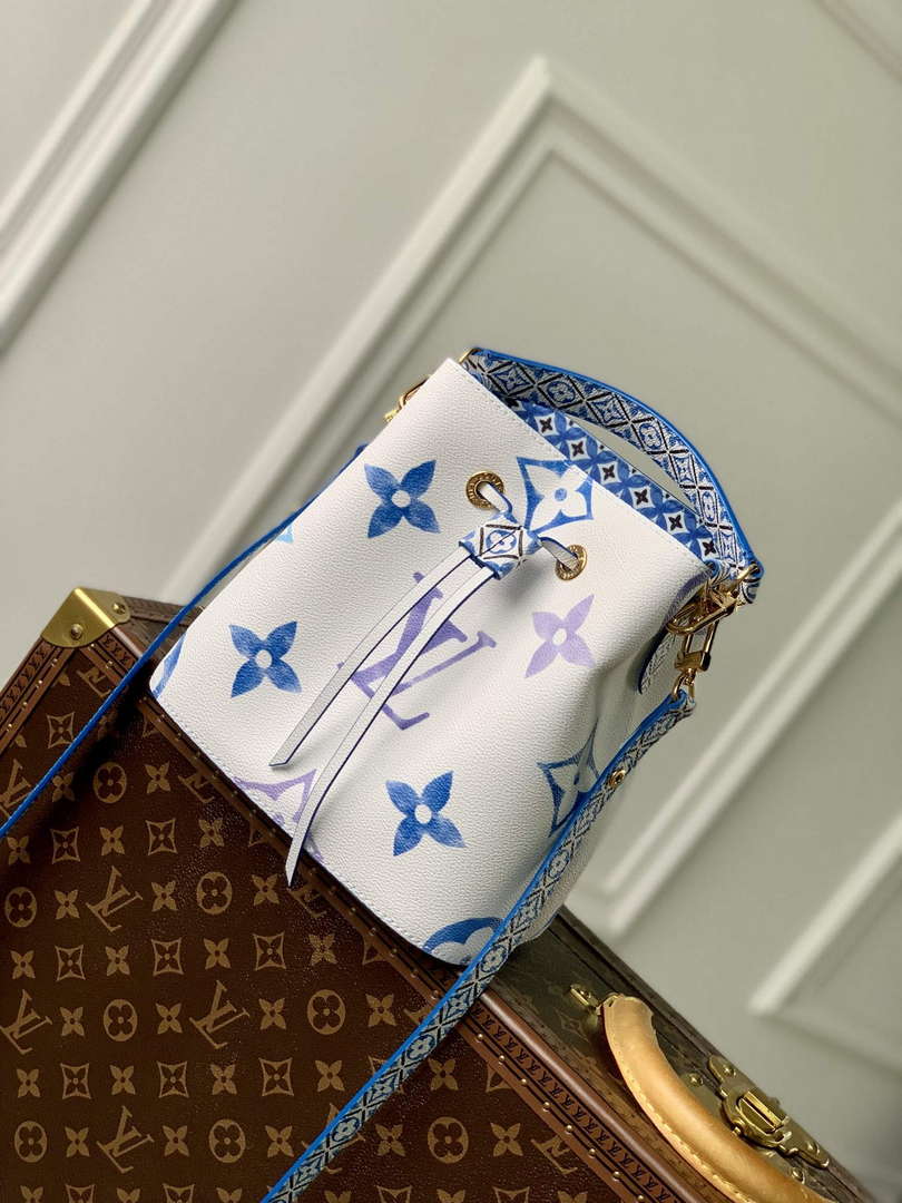 LV M22986 Louis Vuitton N��ono�� BB Bucket Bag Bule