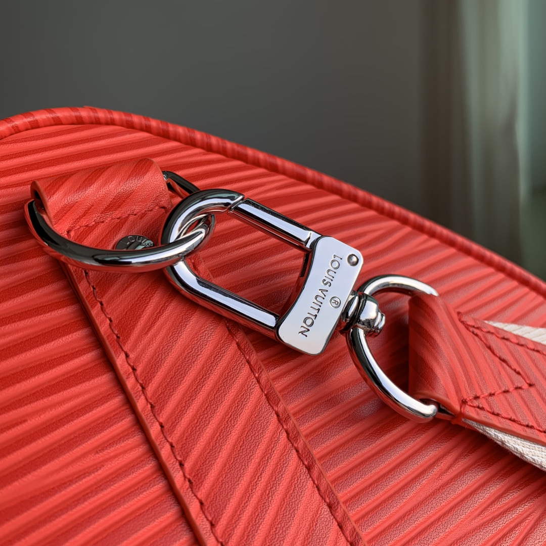 LV M23721 Louis Vuitton Keepall Bandouli��re 50 Bag Vermillion Red