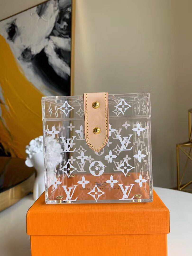 LV GI0481 Louis Vuitton Plexiglass Jewelry Cube Scott Box