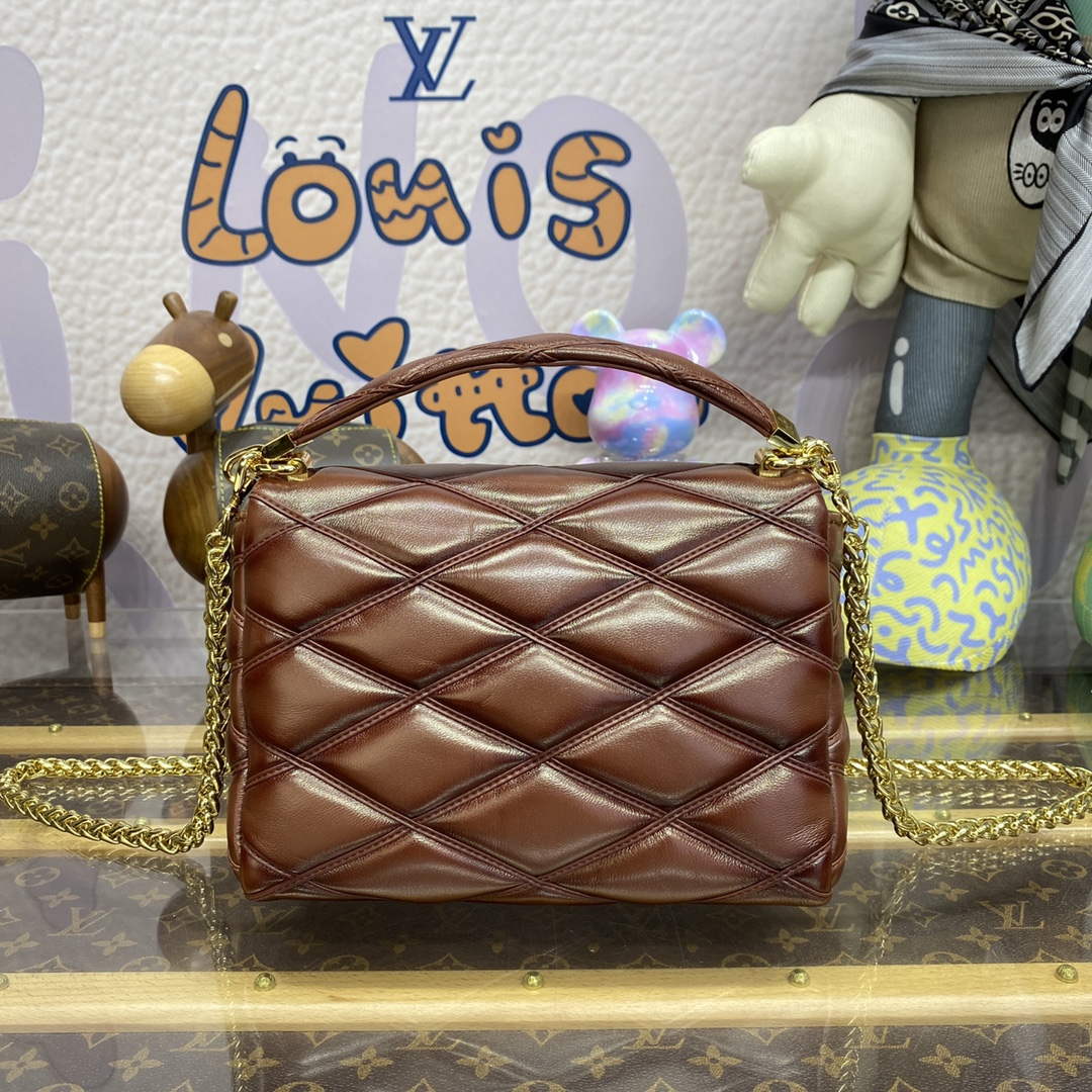 LV M23601 Louis Vuitton GO-14 MM Bag Smoked Tan