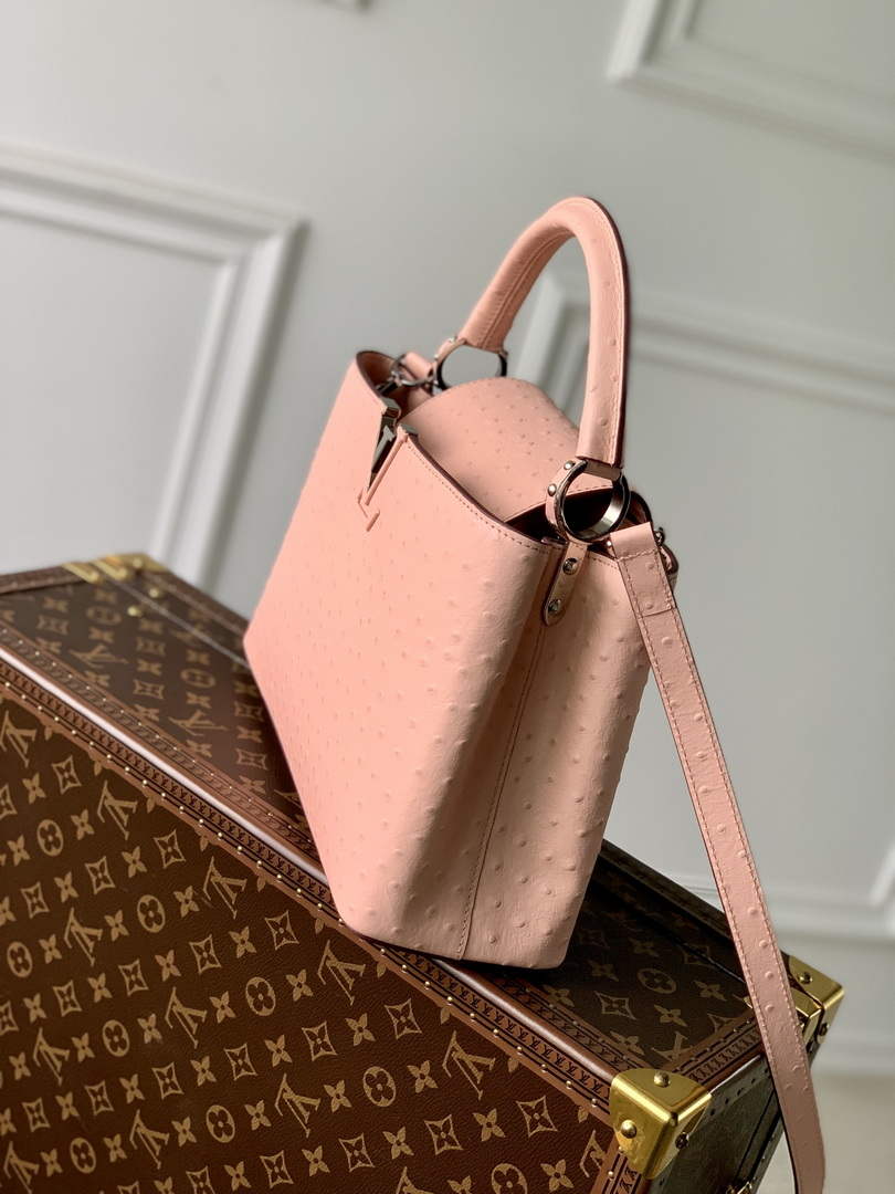 LV N81523 Louis Vuitton Capucines MM Handbag Pink