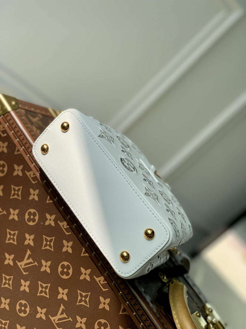 LV M22863 Louis Vuitton Capucines Mini Handbag White
