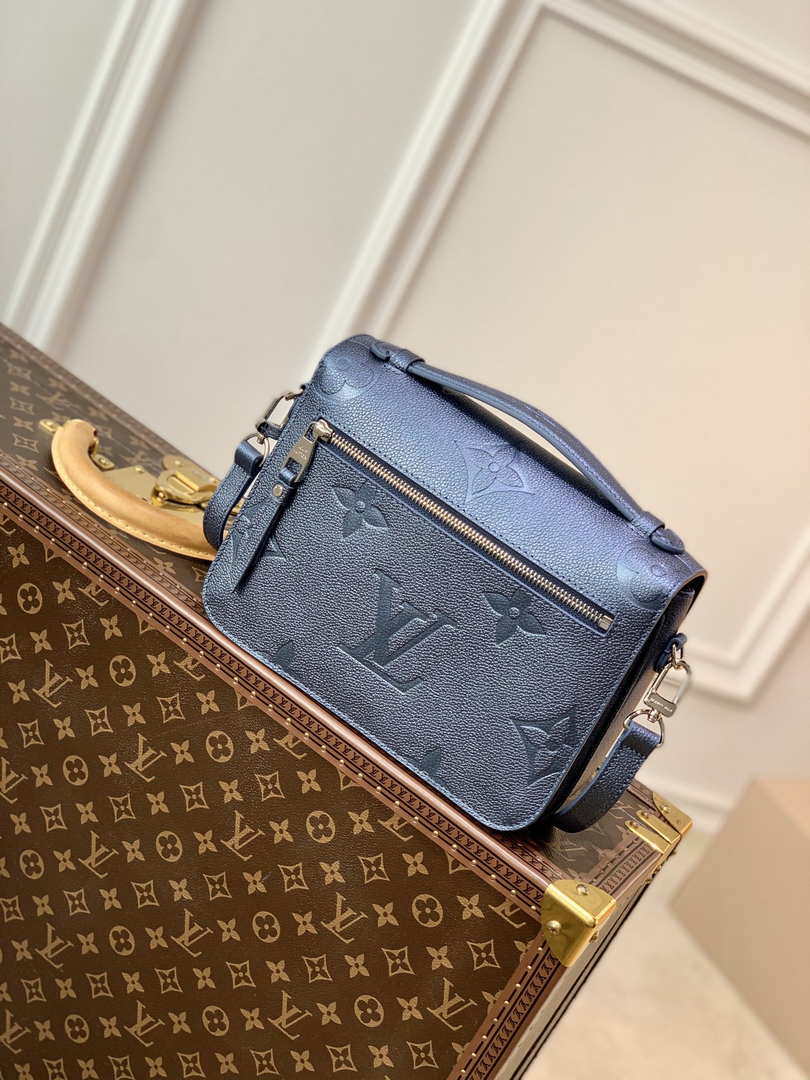 LV M59211 Louis Vuitton Empreinte Pochette Metis M41487 Navy Blue Sliver