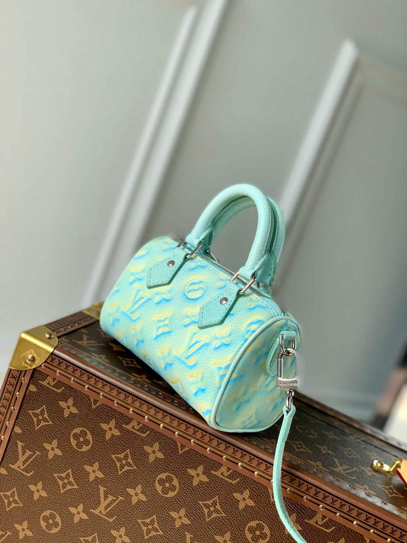 LV M81625 Louis Vuitton Nano Speedy Bag Vert d eau Green