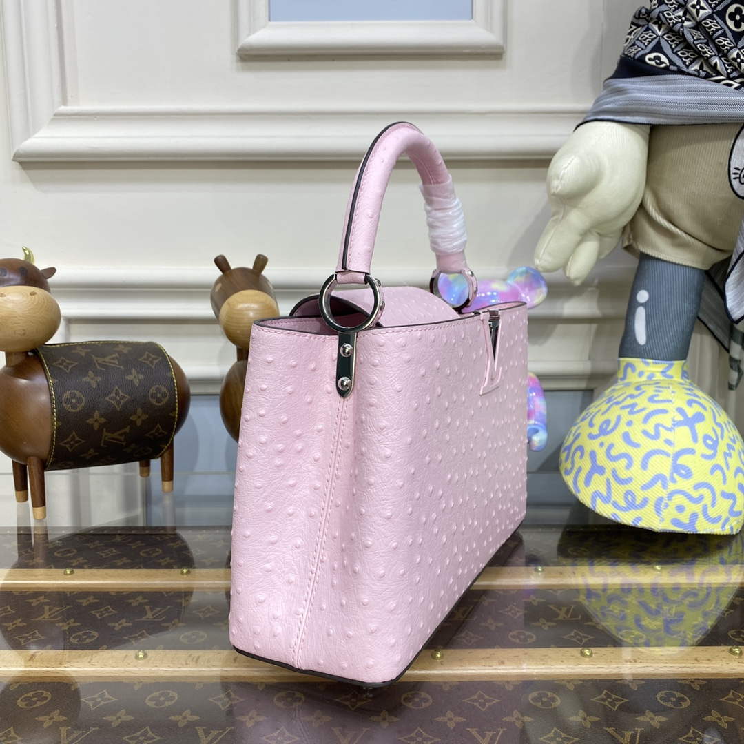 LV N81279 Louis Vuitton Capucines MM Handbag Rose Calypso