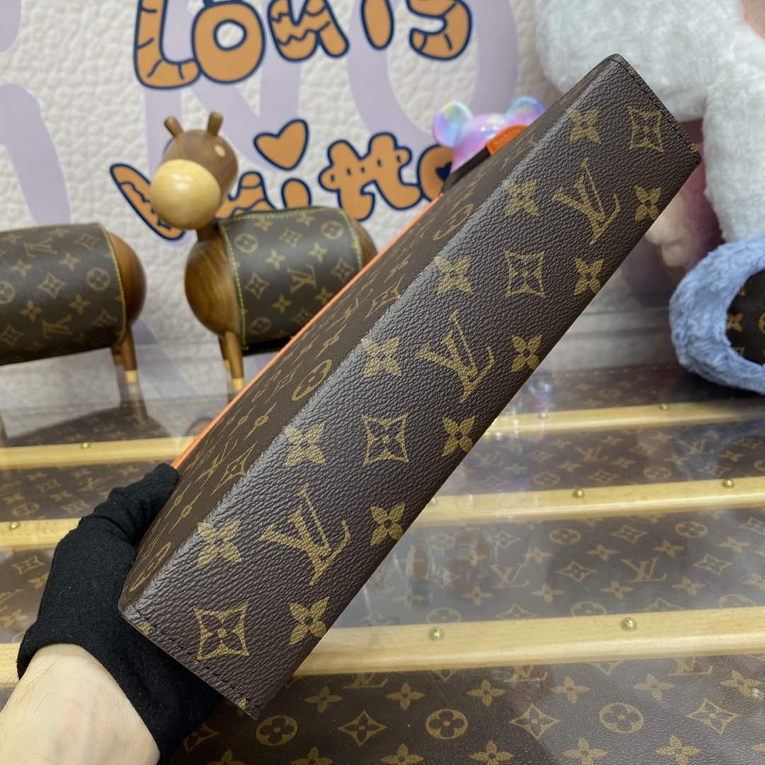 LV M82855 Louis Vuitton Pochette Voyage MM Bag Orange