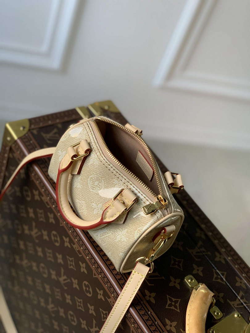 LV M82242 Louis Vuitton Nano Speedy Bag Beige