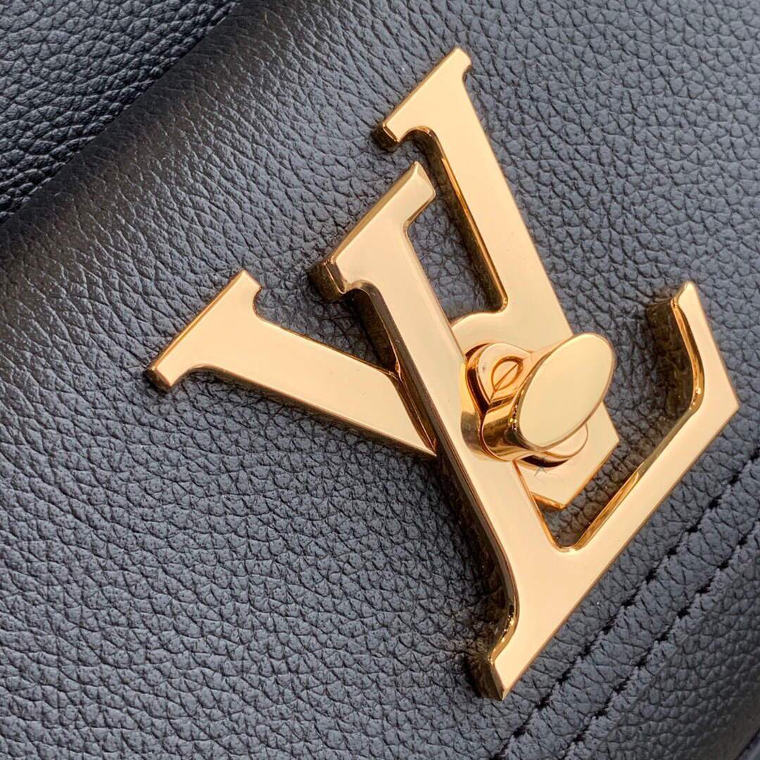 LV M57687 Louis Vuitton Lockme Bucket Bag M57688 M57689 Black