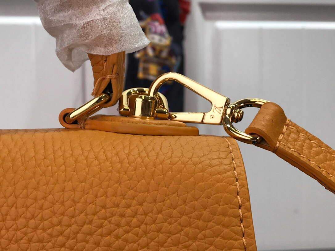 LV M57136 Louis Vuitton Twist one Handle PM M57093 Taurillon Leather Saffron