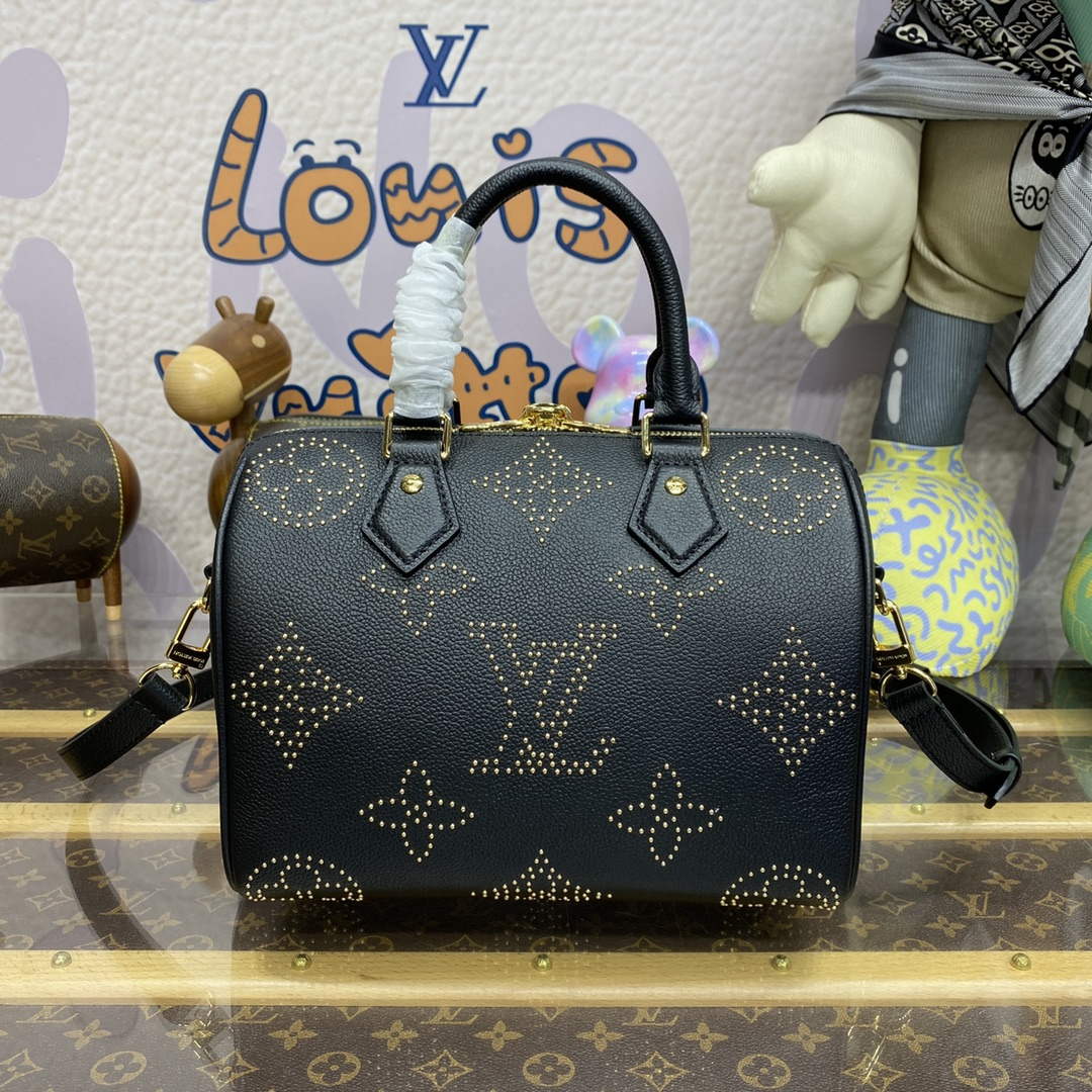 LV M46736 Louis Vuitton Speedy Bandouli��re 25 Handbag Black