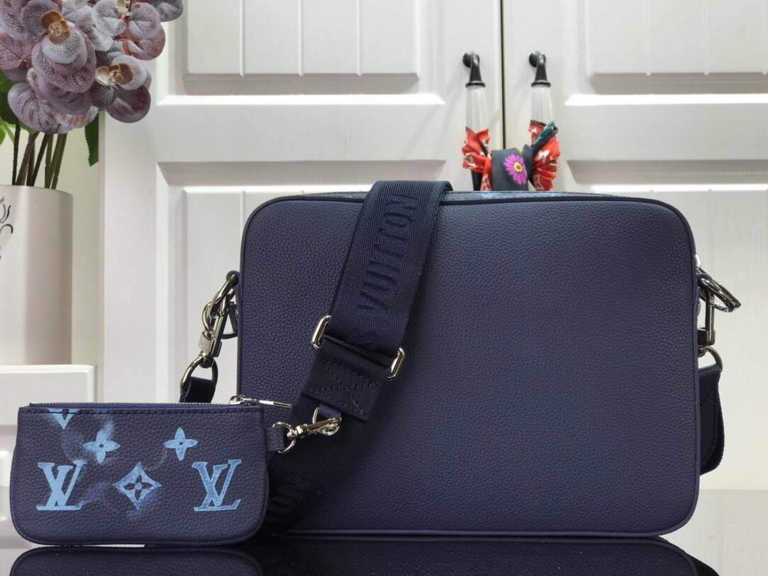 LV M57840 Louis Vuitton Trio Messenger Bag Ink Watercolor