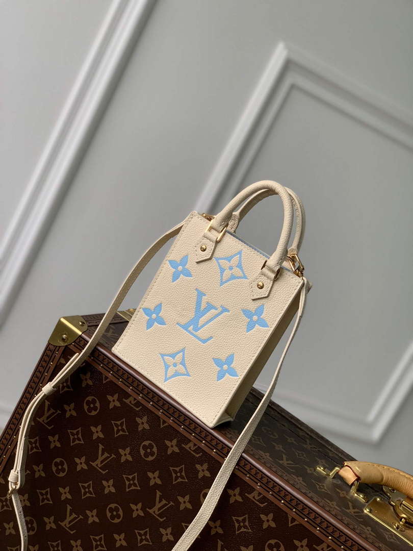 LV M81416 Louis Vuitton Petit Sac Plat Bag Blue