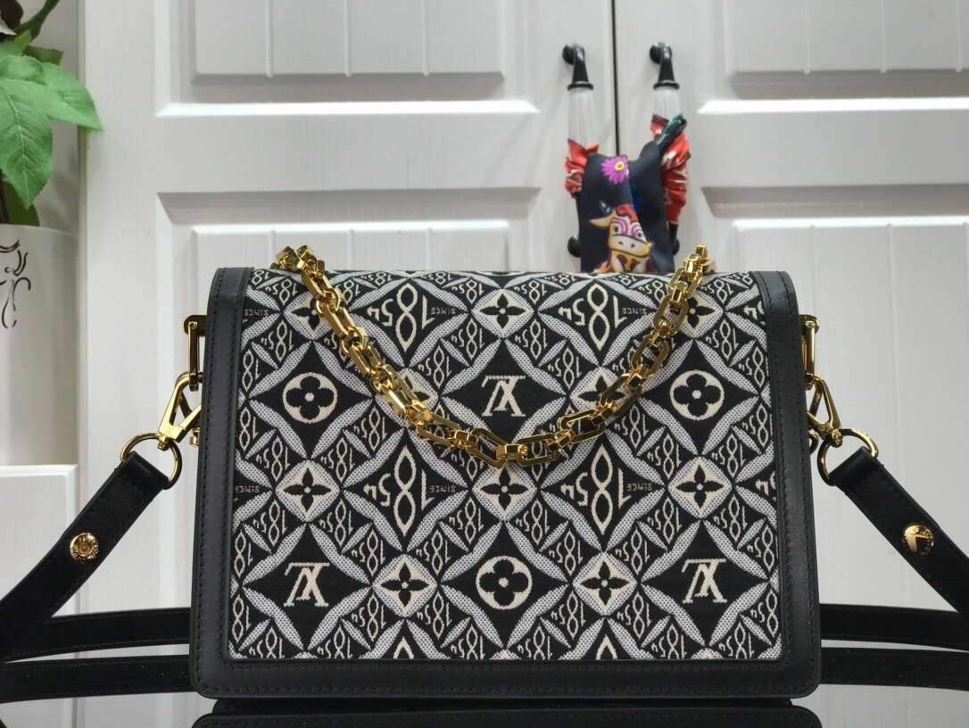 LV M57211 Louis Vuitton Since 1854 Dauphine MM Monogram Jacquard Gray