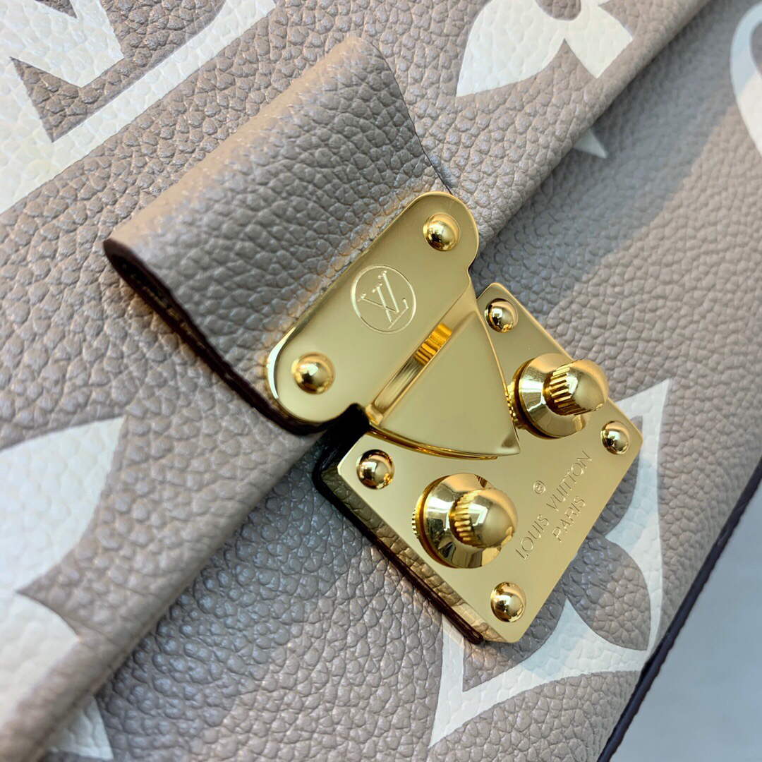 LV M46041 Louis Vuitton Madeleine MM Handbag Embossed Grained Cowhide Leather