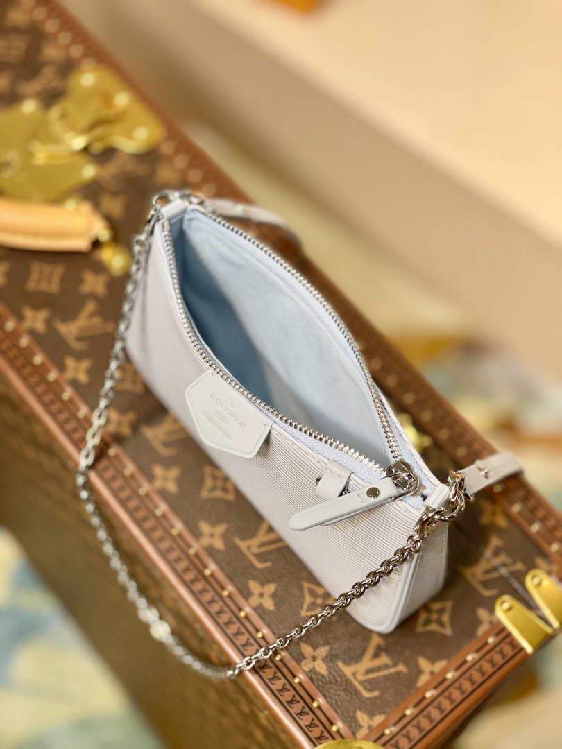LV M80480 Louis Vuitton Easy Pouch On Strap M80483 Bag Light Blue