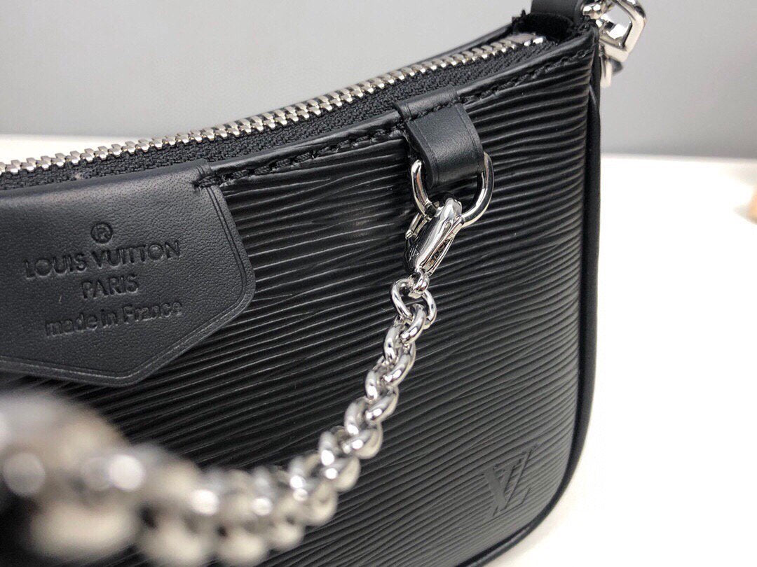 LV M80471 Louis Vuitton Easy Pouch On Strap M80480 M80483 Bag Black