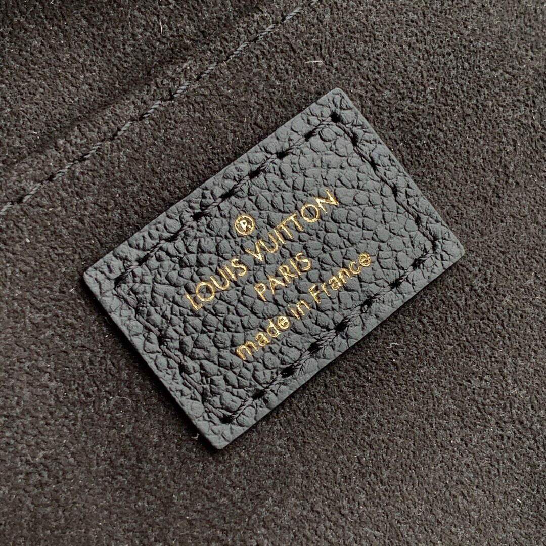 LV M57937 Louis Vuitton Petit Sac Plat Bag Black Beige