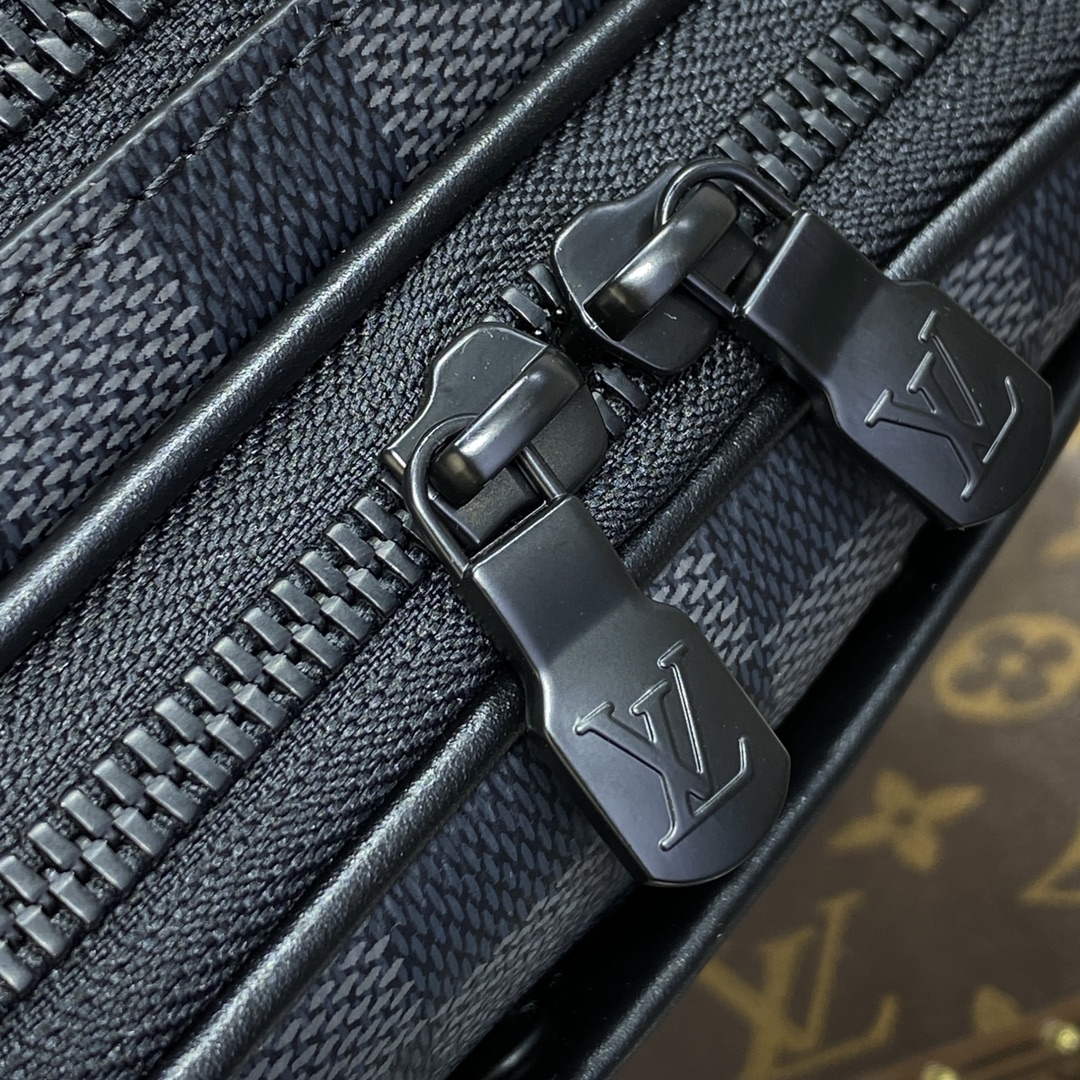 LV M82542 Louis Vuitton Nano Alpha Bag Black grid