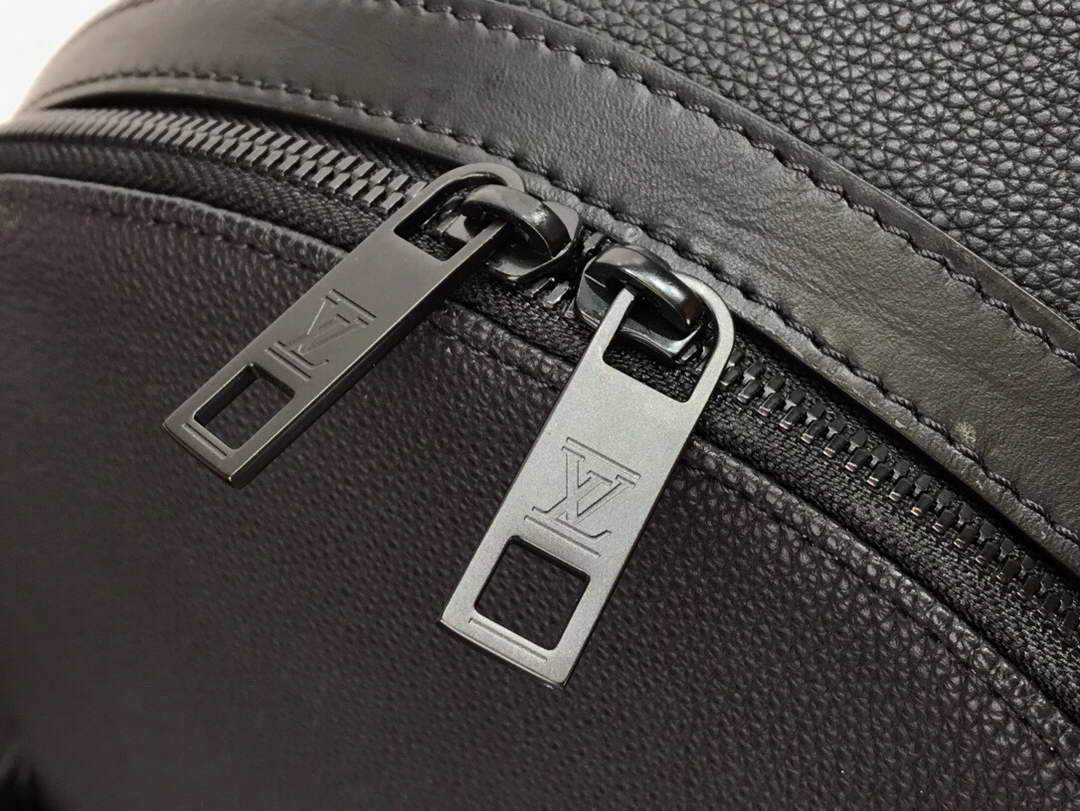 LV M57079 Louis Vuitton Backpack Black Grained Calf Leather