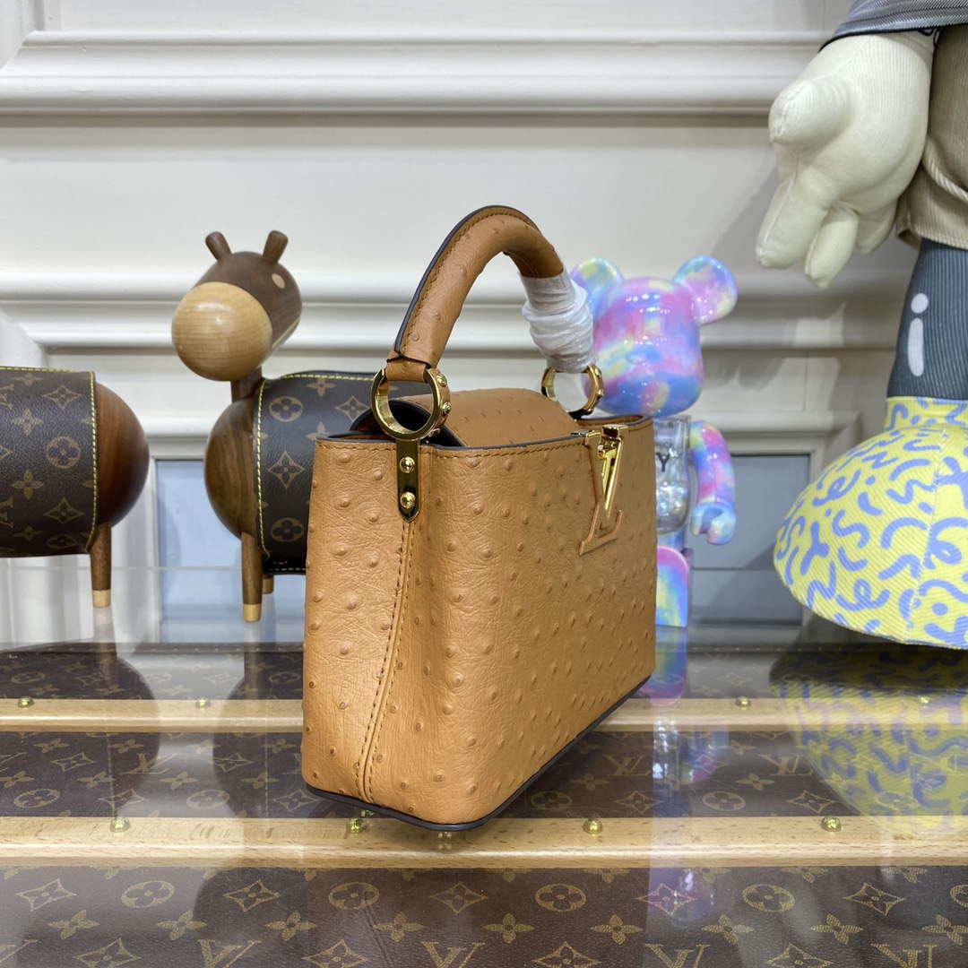 LV N81523 Louis Vuitton Capucines Mini Handbag Brown