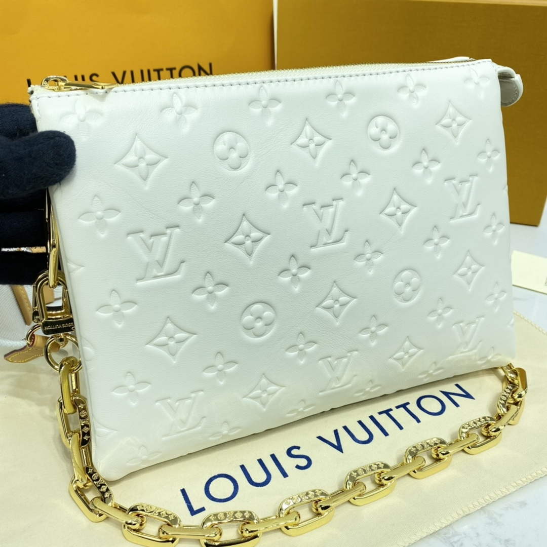 LV M20378 Louis Vuitton Coussin PM Bag White