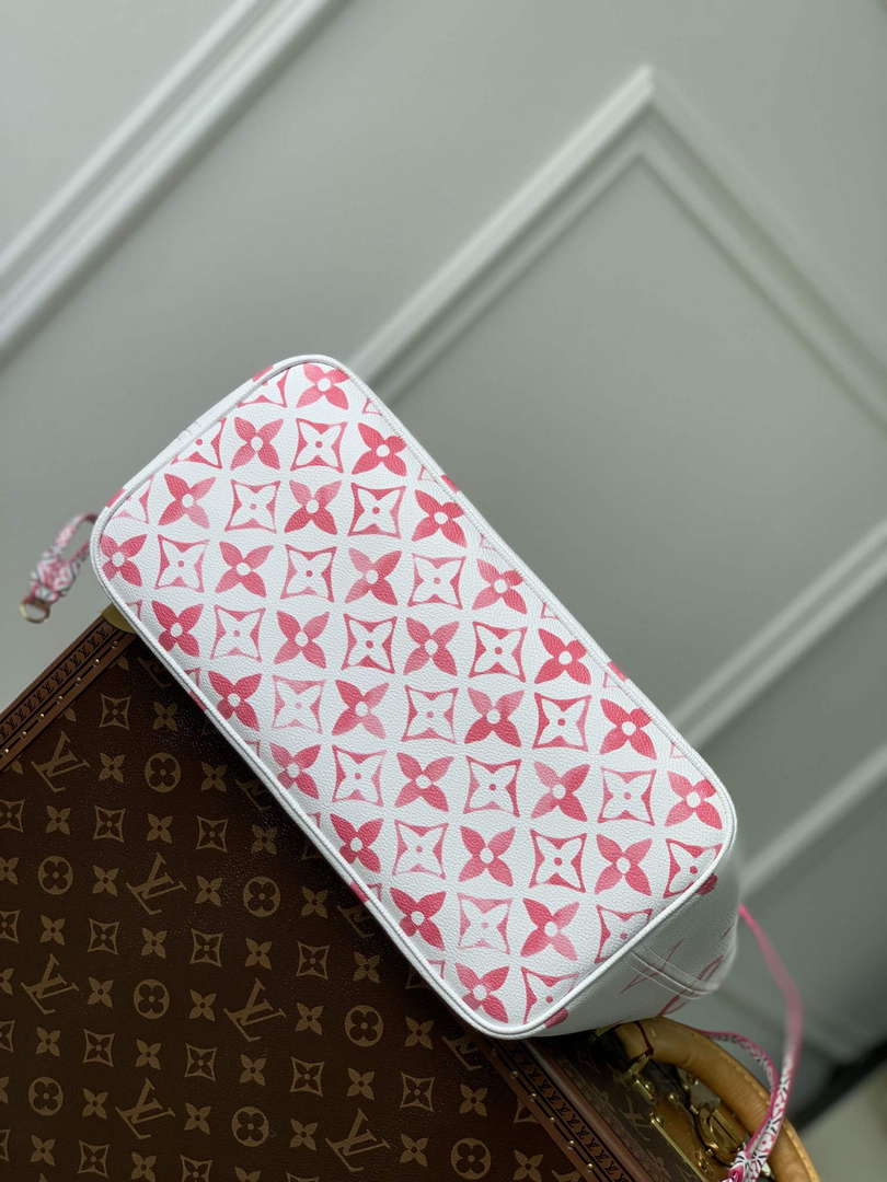 LV M22980 Louis Vuitton Neverfull MM Tote Bag Pink