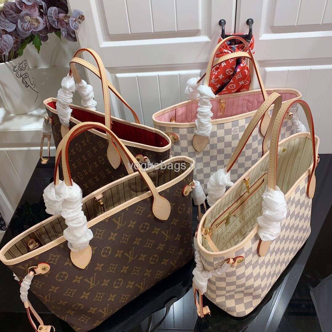 LV M41177 Louis Vuitton Neverfull MM Monogram M41178 Bag Red