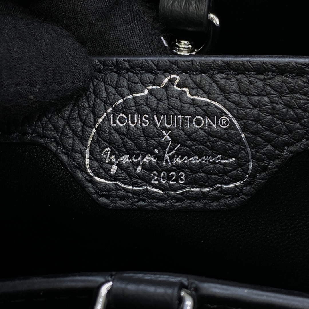 LV M21663 Louis Vuitton LV x YK Capucines MM Bag Black