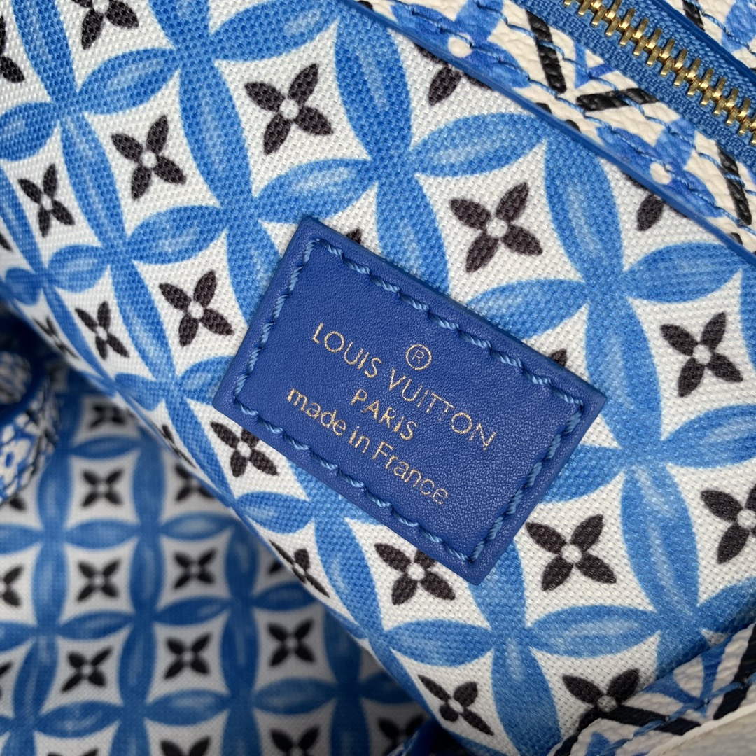 LV M22979 Louis Vuitton Neverfull MM Tote Bag Blue