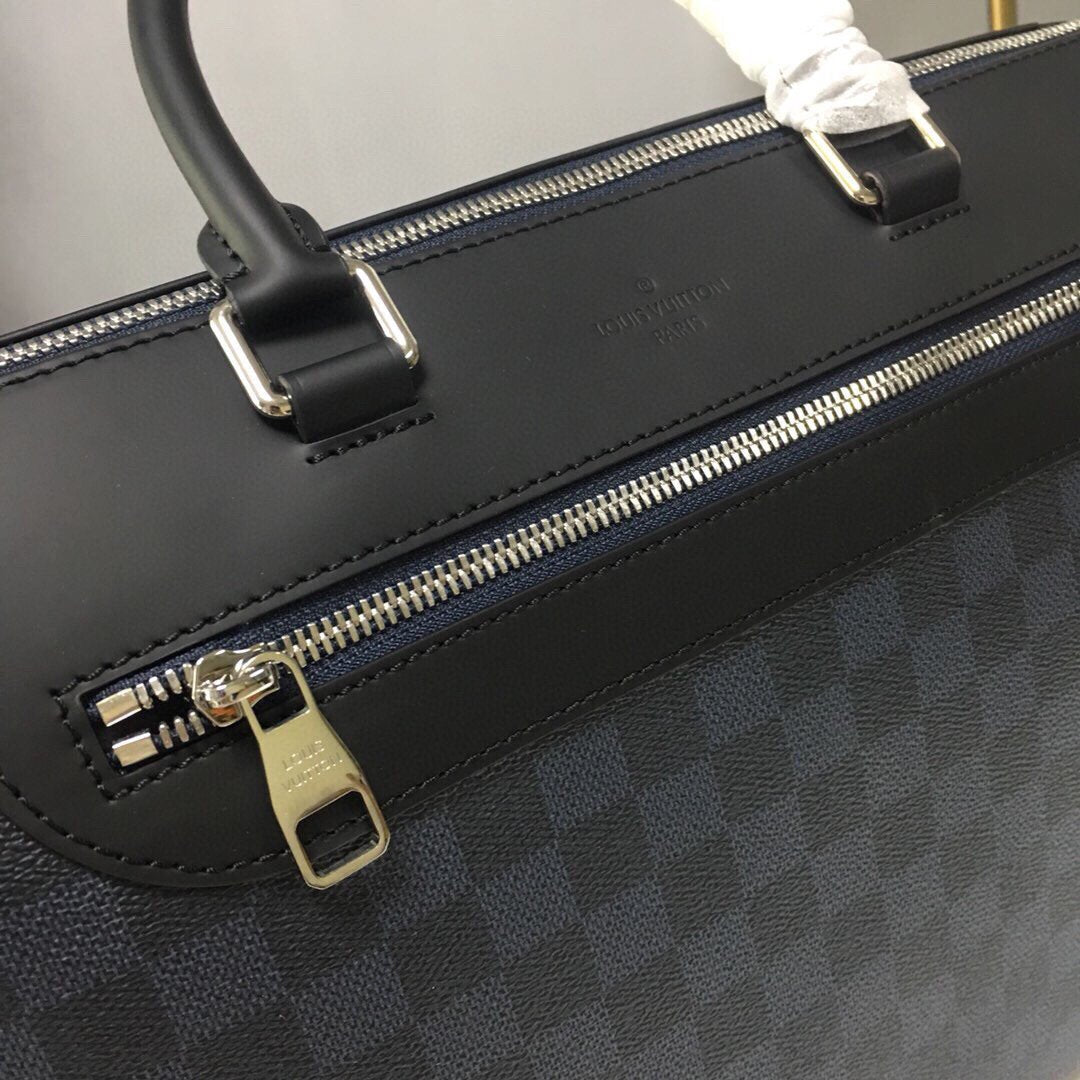 LV N41589 Louis Vuitton Porte Documents Jour Business Bag Damier Cobalt