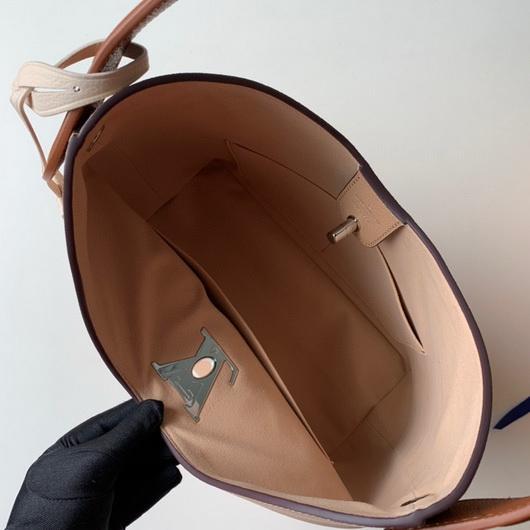 LV M44330 Louis Vuitton Lockme Hobo Soft calfskin M52776 Bag Apricot