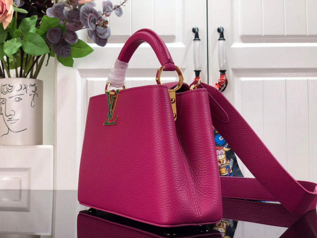 LV M59066 Louis Vuitton Capucines BB Handbag Deep Rose