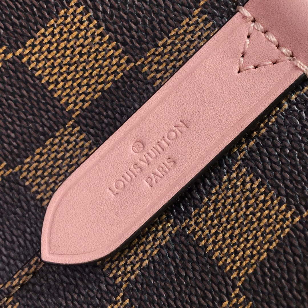LV N40198 Louis Vuitton NONO MM Bag Damier Ebene Venus Pink
