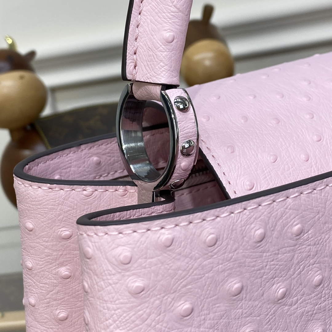 LV N81279 Louis Vuitton Capucines MM Handbag Rose Calypso