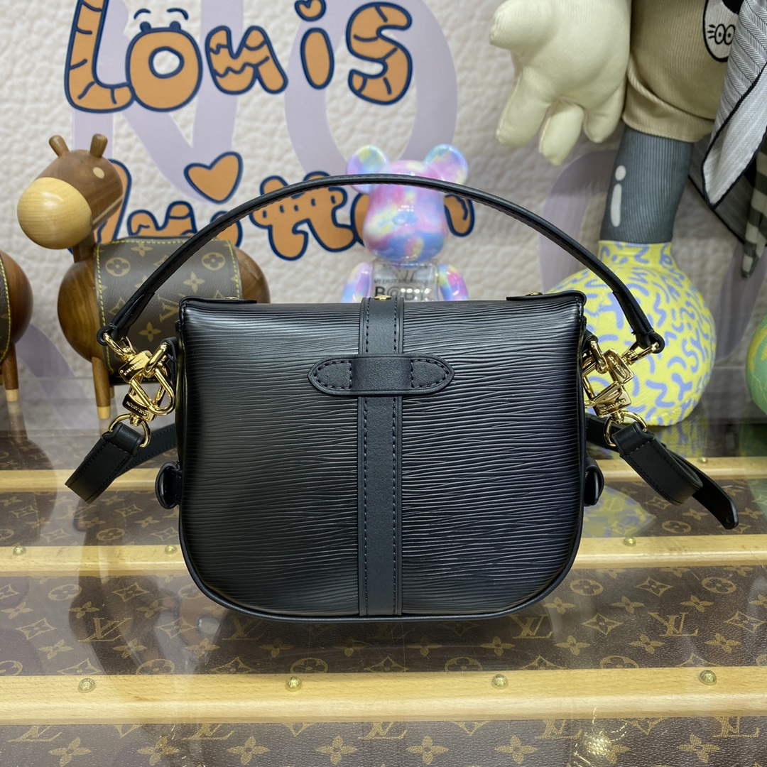 LV M23469 Louis Vuitton Saumur BB Saddle Bag Black