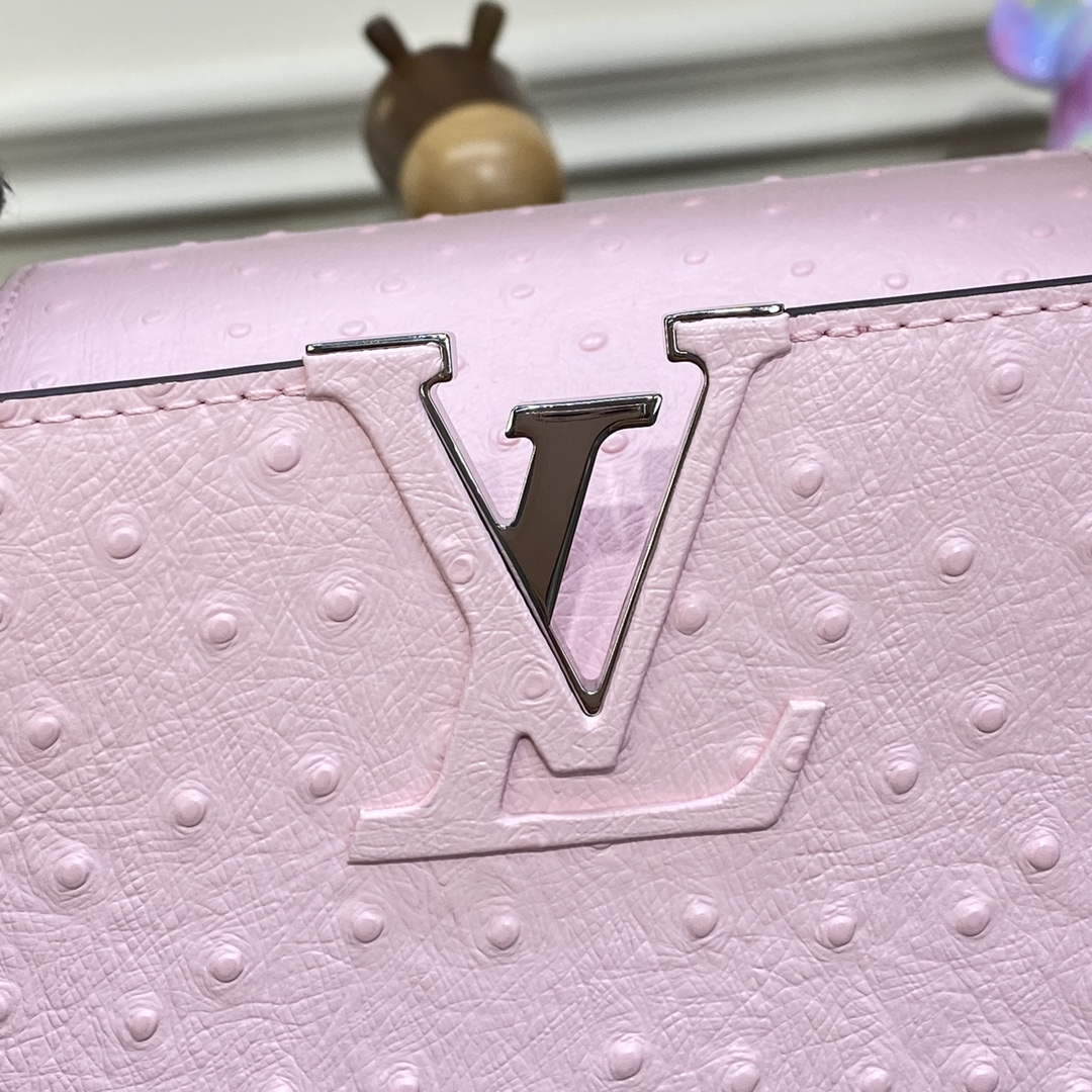 LV N81279 Louis Vuitton Capucines MM Handbag Rose Calypso