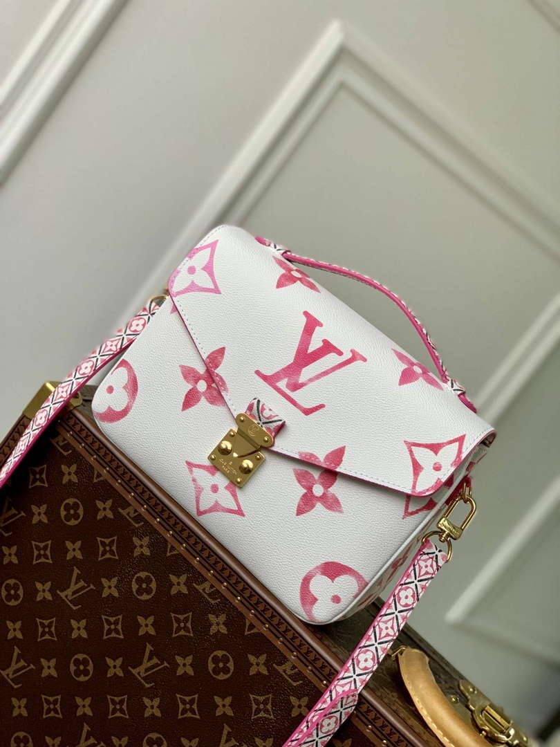 LV M23055 Louis Vuitton Pochette M��tis MM Handbag Pink