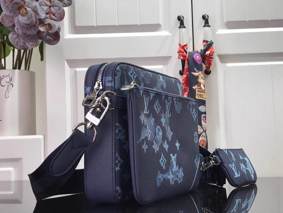 LV M57840 Louis Vuitton Trio Messenger Bag Ink Watercolor