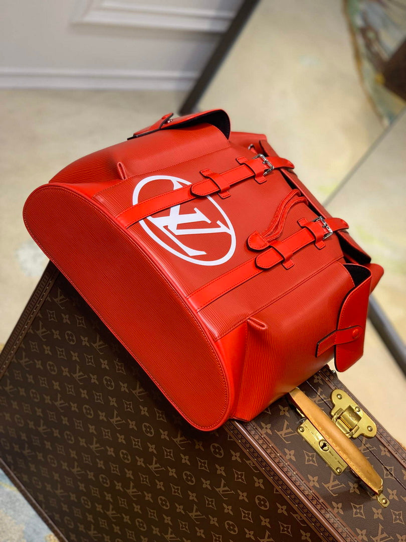 LV M41379 Louis Vuitton LV x Supreme Backpack Orange