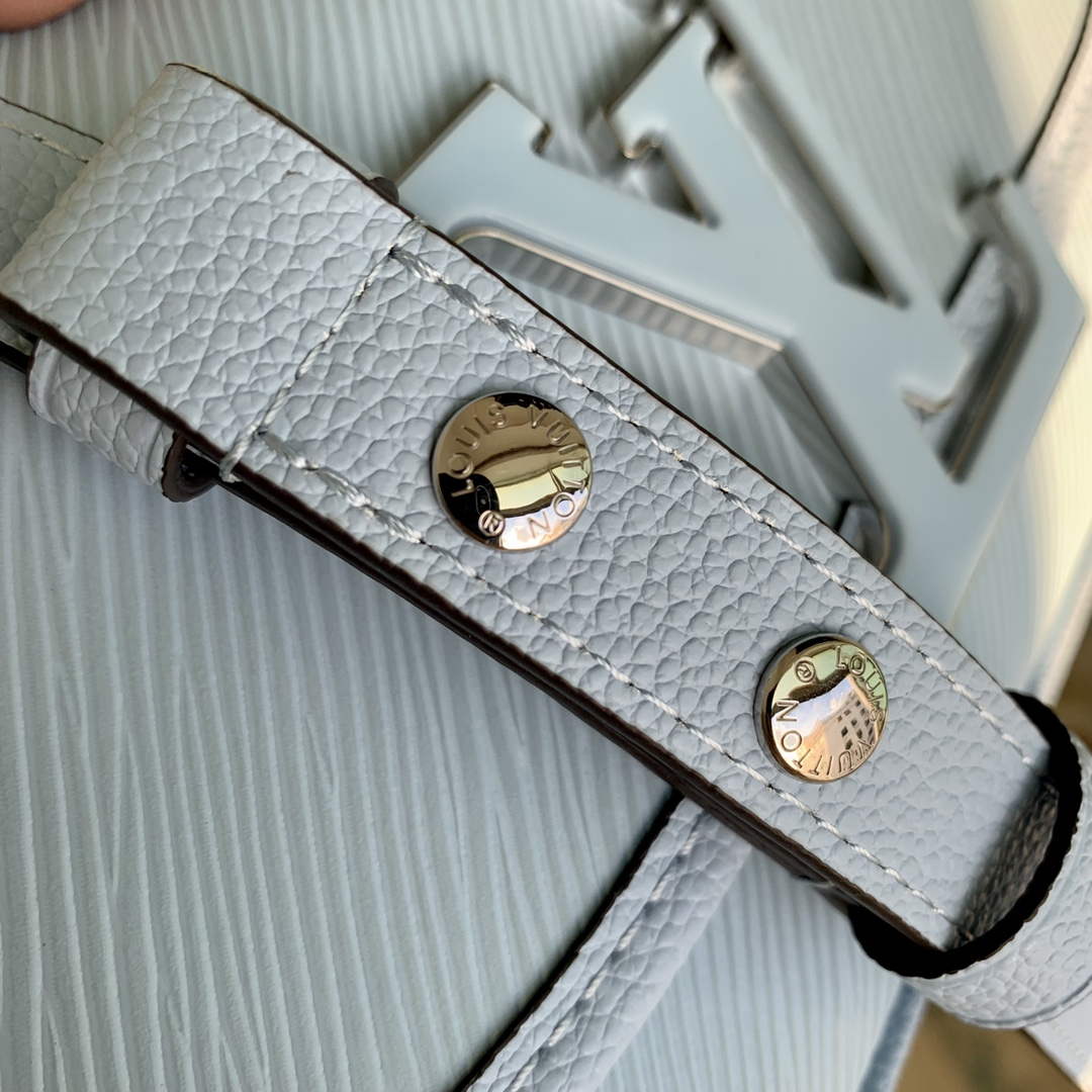 LV M59461 Louis Vuitton Buci Handbag Epi Leather Cloud Blue