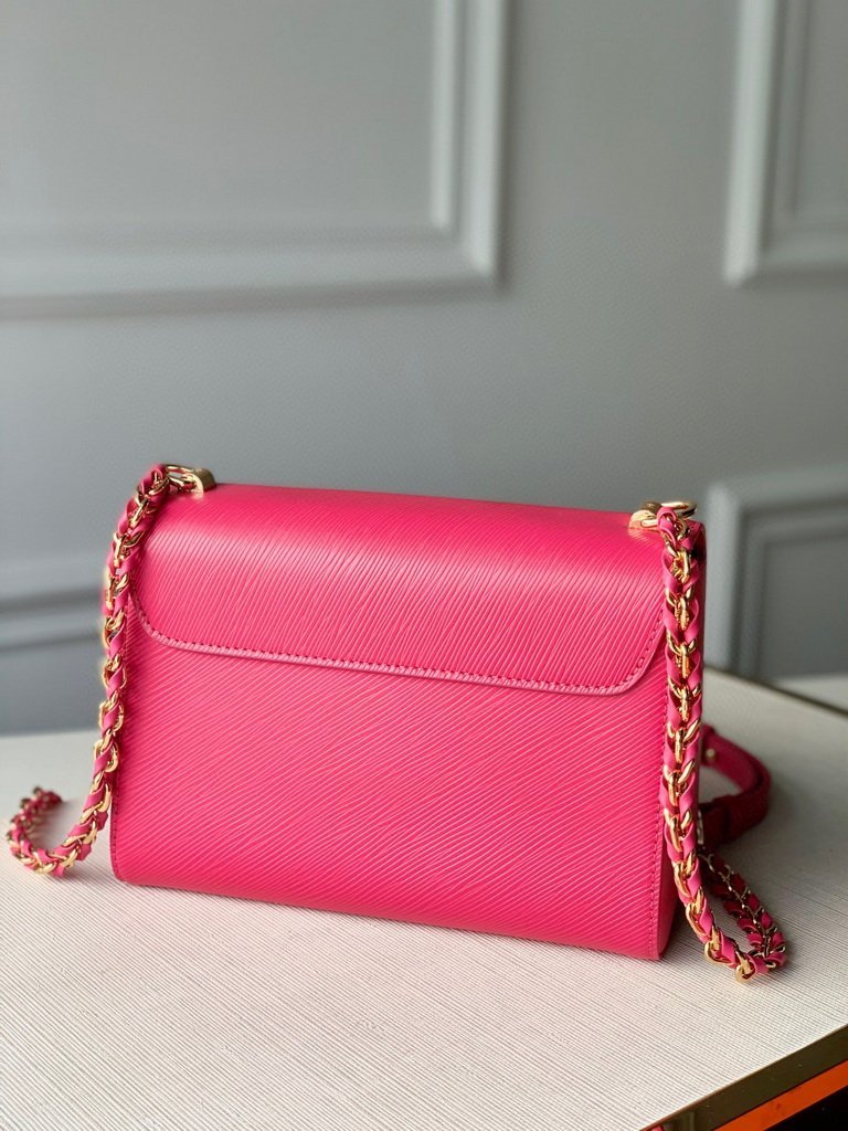 LV M55320 Louis Vuitton M57517 Twist MM shoulder Epi bag Plum