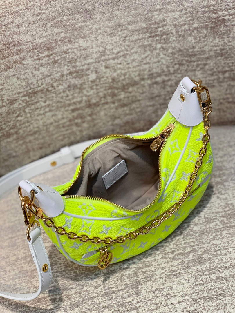 LV M81484 Louis Vuitton Loop half-moon baguette bag Yellow