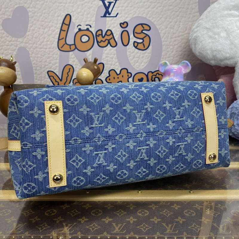 LV M46855 Louis Vuitton CarryAll MM Bag Monogram Denim
