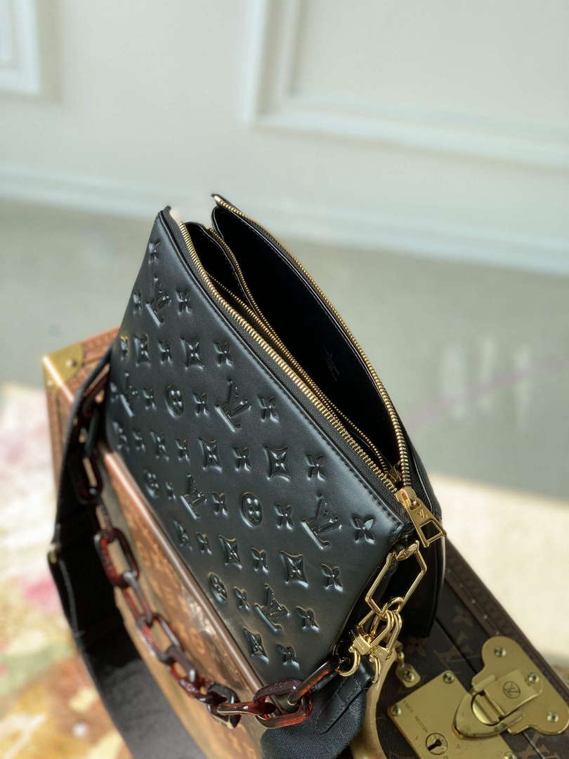 LV M57790 Louis Vuitton Coussin PM Handbag Black