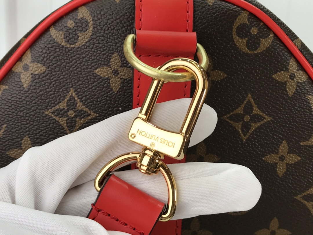 Louis Vuitton LV M44740 Keepall Bandouli��re 50 Monogram Bag Red
