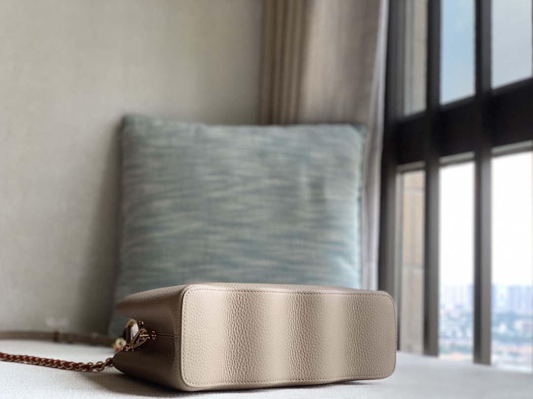 LV M22121 Louis Vuitton Capucines BB Handbag Gray