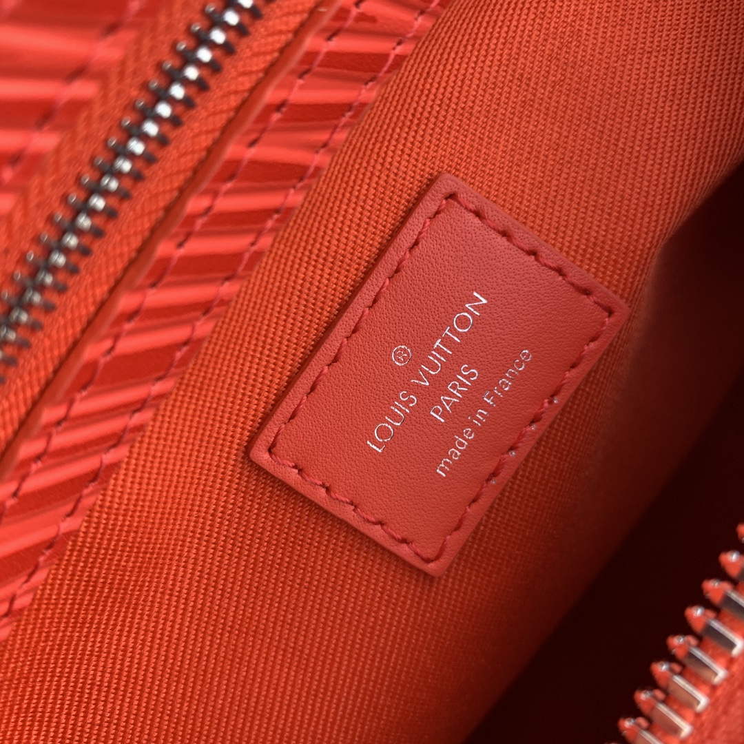 LV M23721 Louis Vuitton Keepall Bandouli��re 50 Bag Vermillion Red